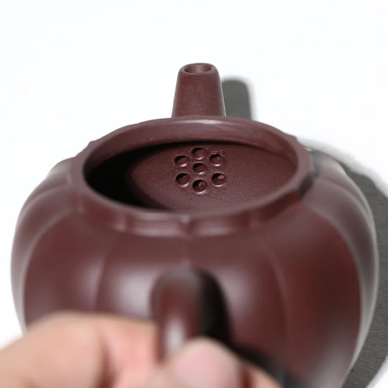 

High Quality Yixing Handmade Purple Sand Teapot Ore Clay Sketch Lion Ball Pot Household Tea Set