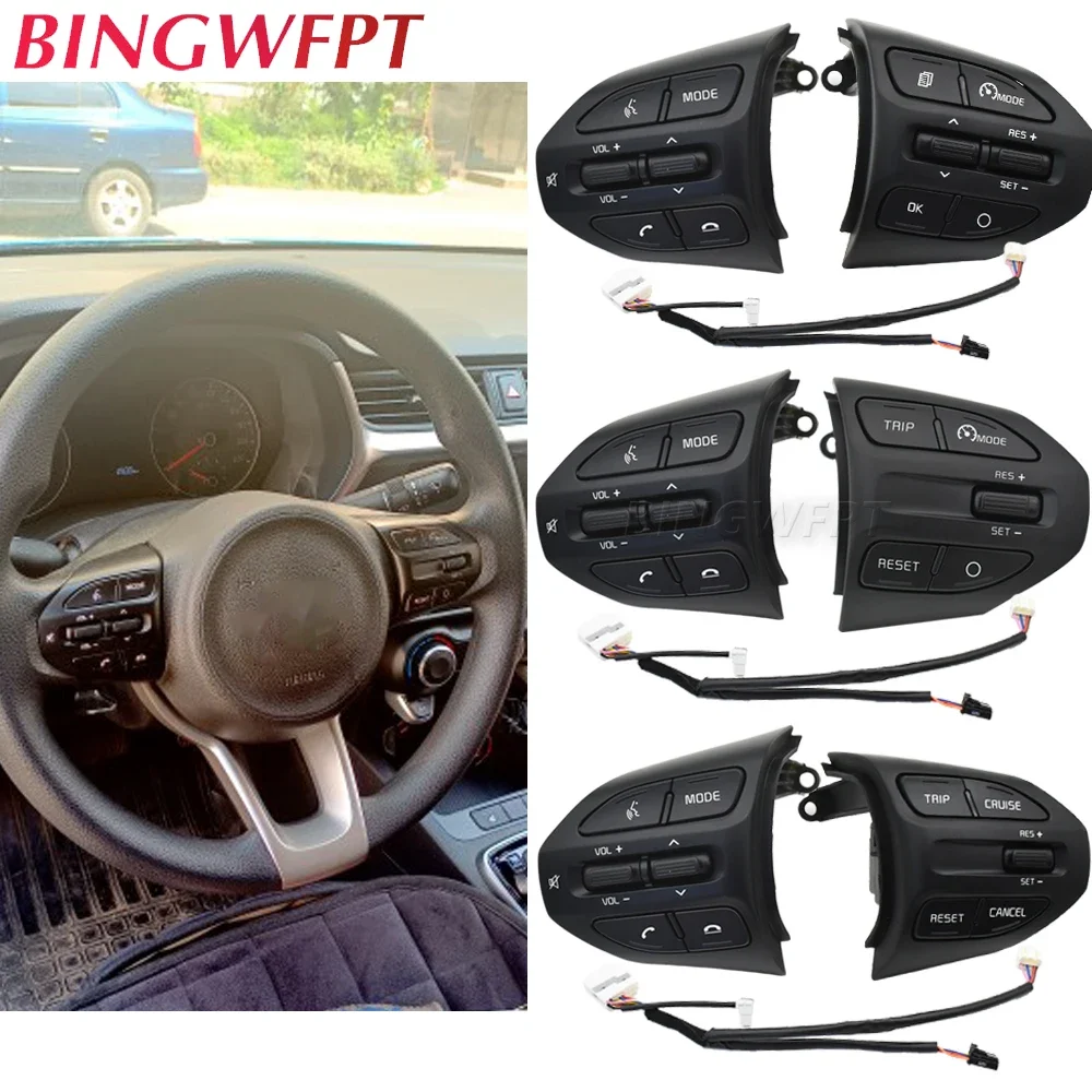 Super Steering Wheel Button For KIA K2 RIO 2017 2018 2019 2020 2021 RIO 4 X LINE Buttons Bluetooth Phone Cruise Control Volume