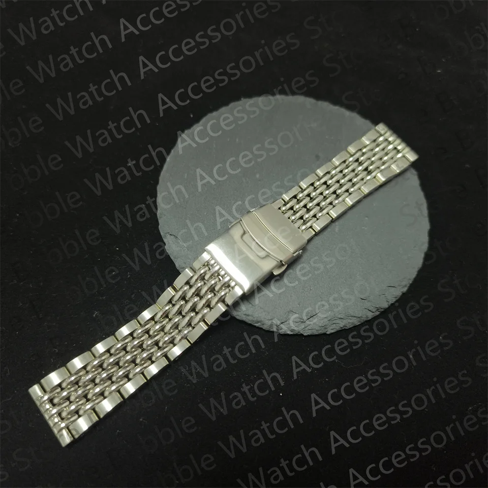 

20MM 22MM Silver Stainless Steel Bead Of Rice Watch Band Bracelet Fit For OMG SKX007 Dive Watch