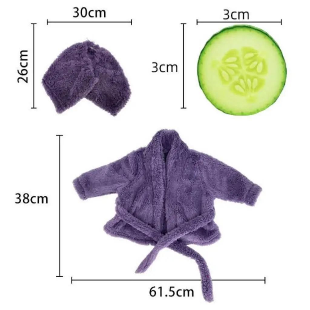 Women Robe Creative Bird Decor Porch Goose Outfit Spa Day Themed Garden Statue Accessory with Head Towel and Cucumber Eye Covers