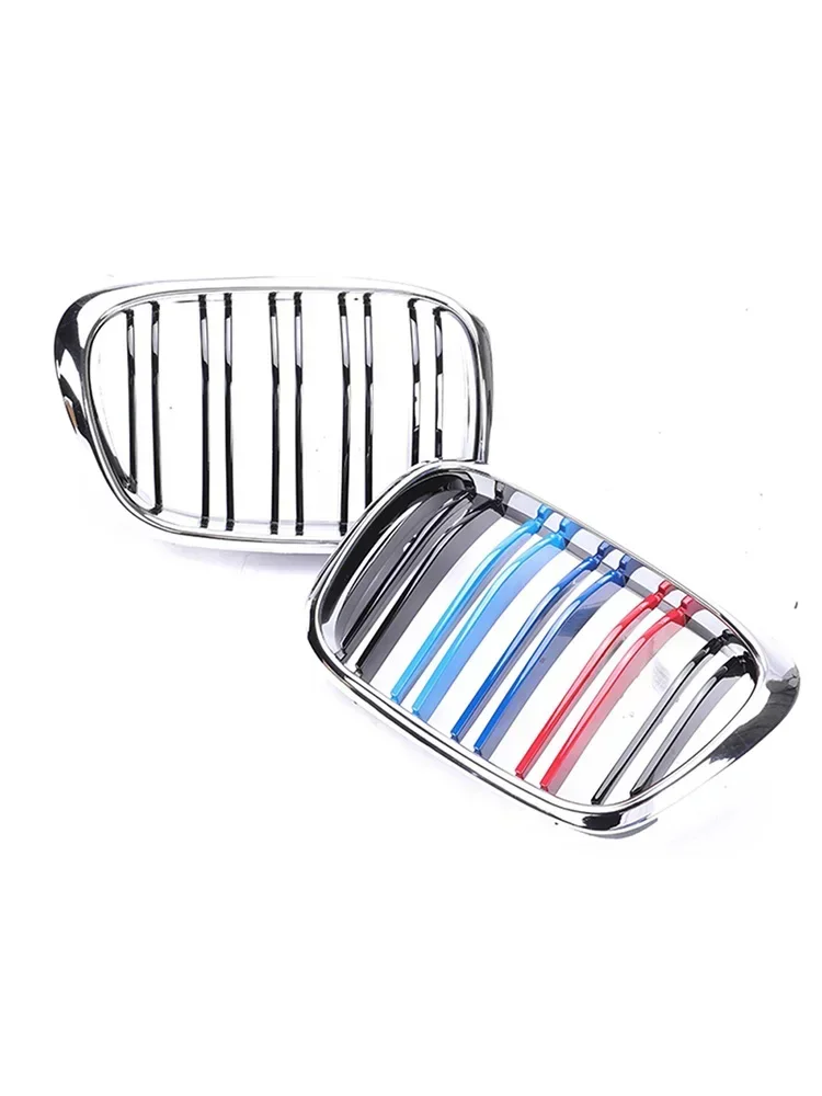 Radiator Chrome M Color Front Kidney Bumper Black Racing Gril for BMW 5 Series E39 1997-2003 Glossy Black Refting Grille