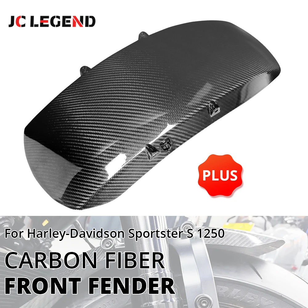 Carbon Fiber Front Tire Fender Mud Guard Fairing for Harley Sportster S 1250 RH1250S 2021-2024 Lengthen Mudguard