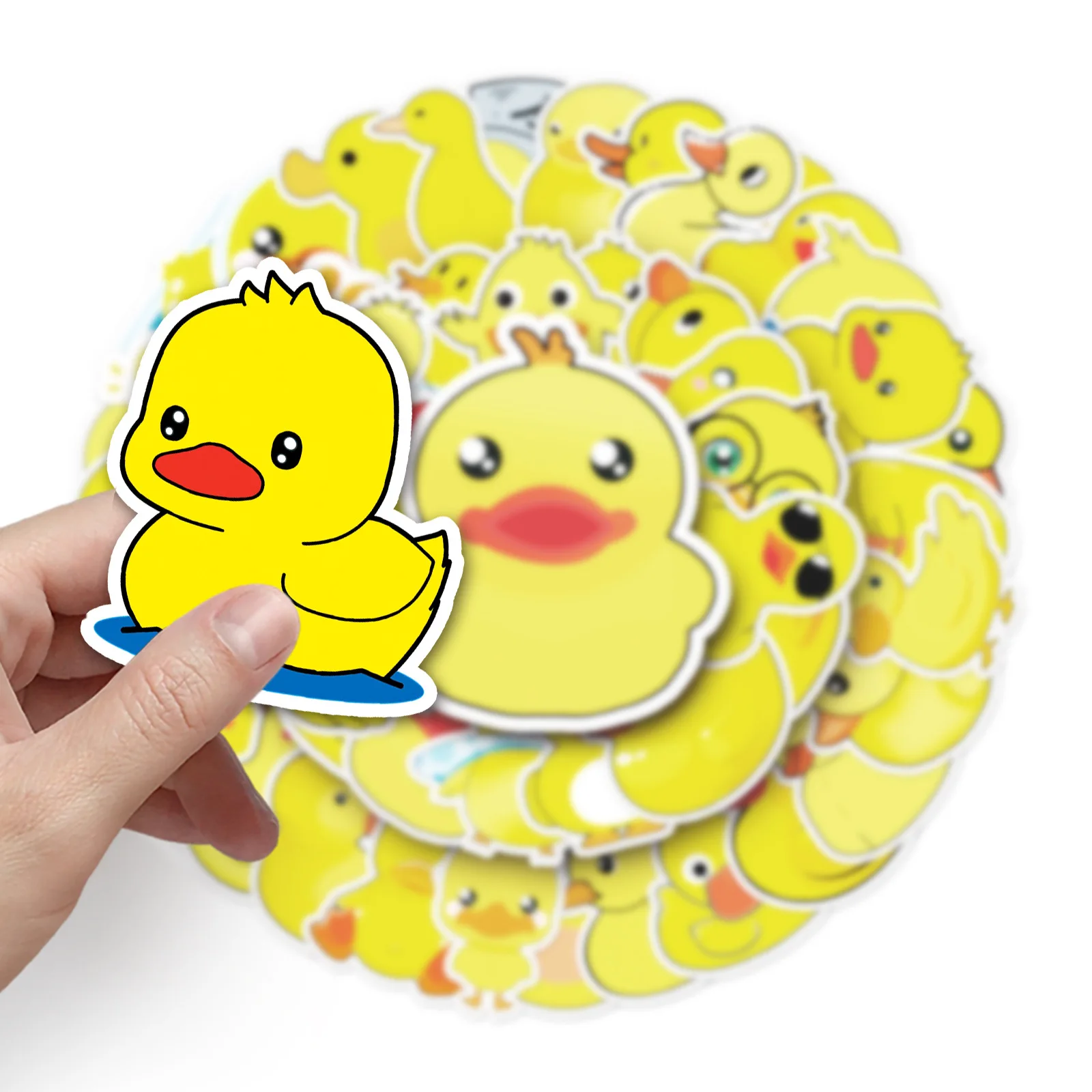 10/30/50PCS Yellow Duck Graffiti Stickers Cartoon Waterproof Stickers Skateboard Suitcase Decorative Stickers Wholesale 