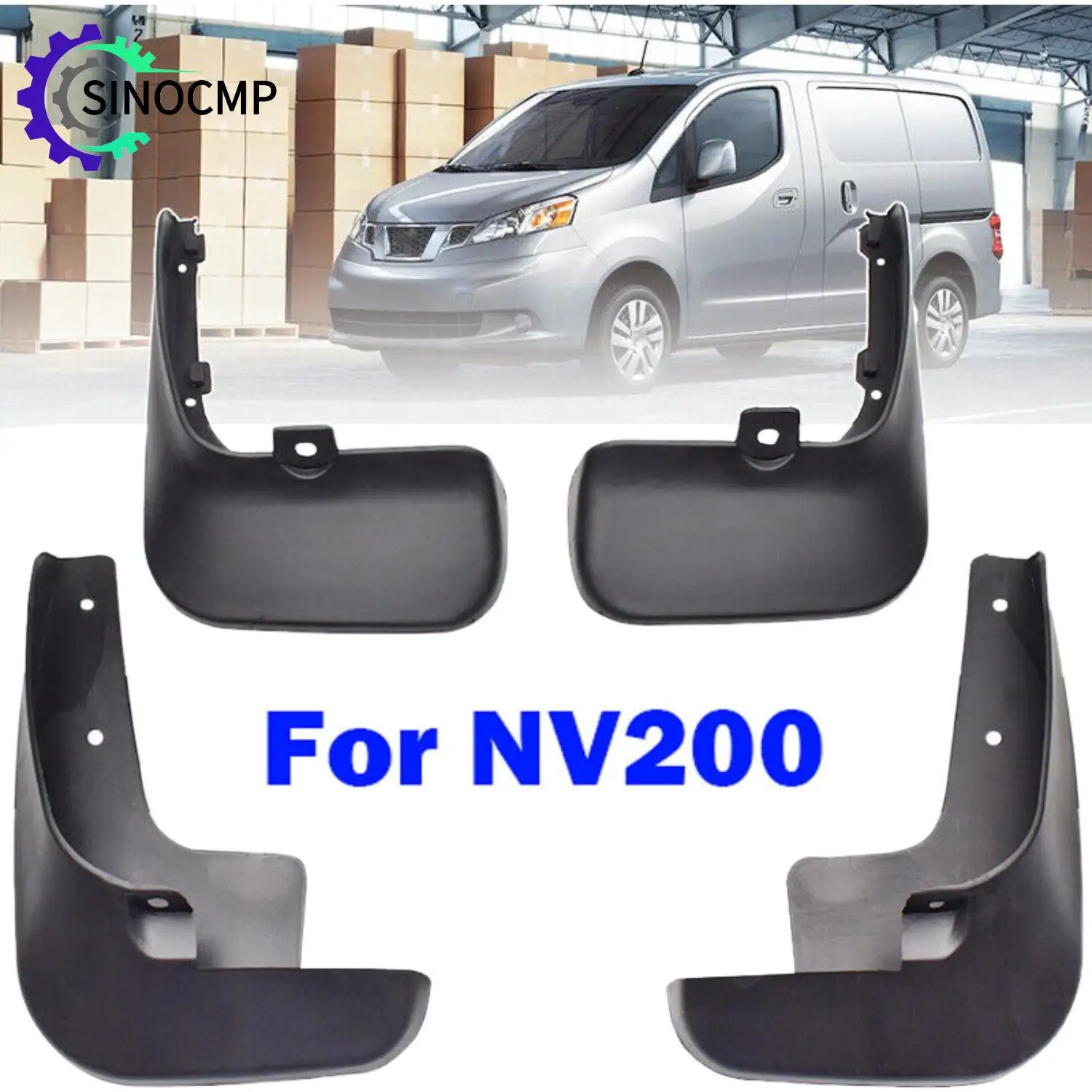 

4Pcs Car Mud Flaps Splash Guards for Fender Mudflaps Mudguards For Nissan NV200 Evalia NV200 Vanette 2010-2019 Auto Accessories