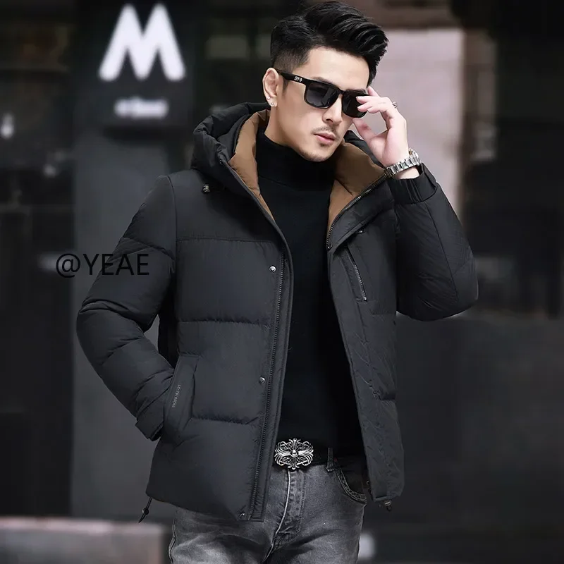 

YEAE Short Down Jacket Hooded Jackets Designer Clothes Men Men's Down Jacket for Winter Casual Man Sack Duck Down Padding Coat