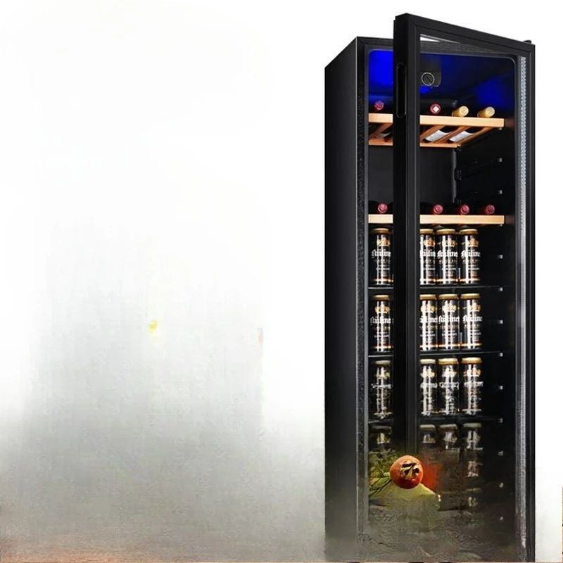 Single door small refrigerator home office living room transparent beverage refrigerator fresh tea leaves