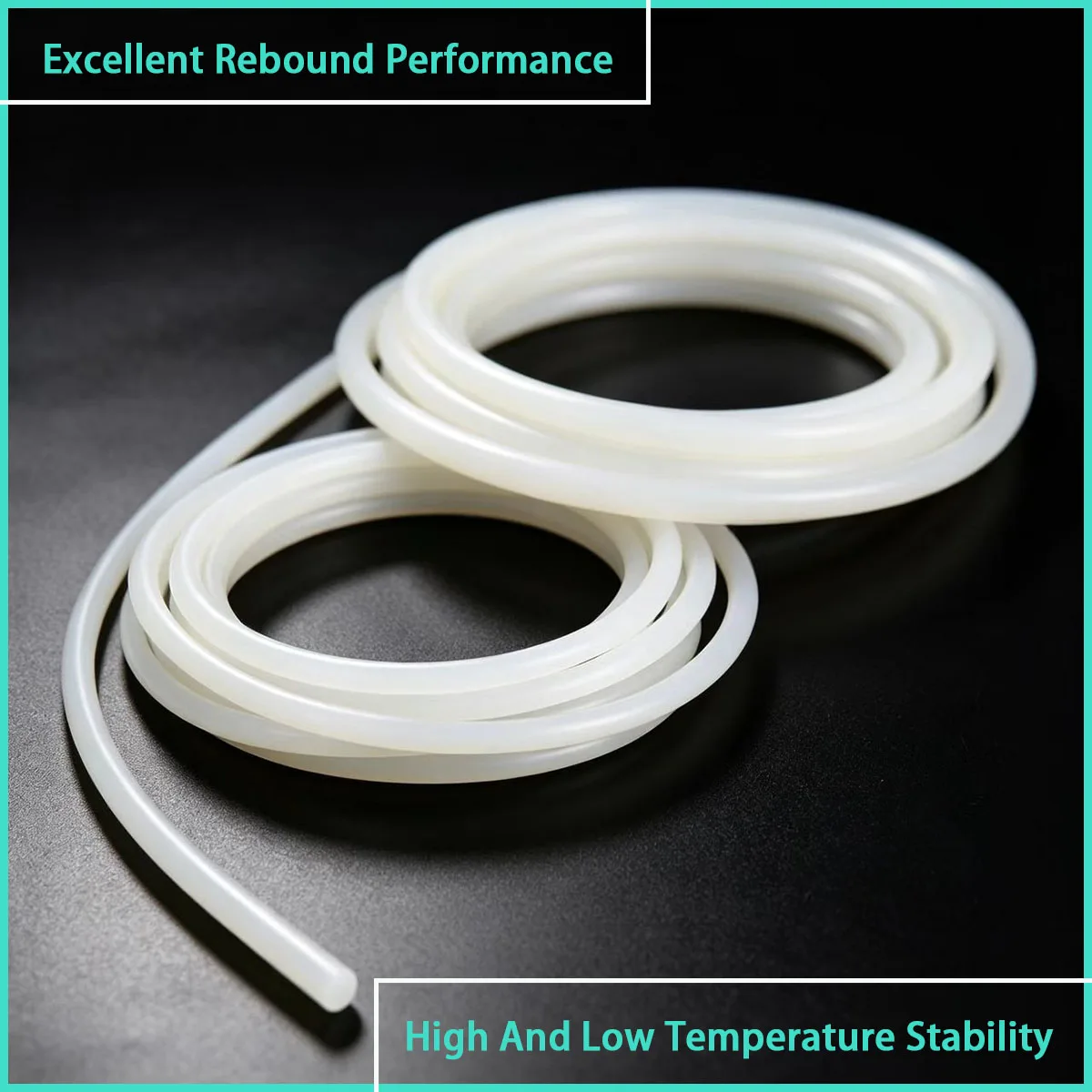 White solid silicone sealing round strip with a diameter of 0.8-30mm is used for doors, windows, molds, etc