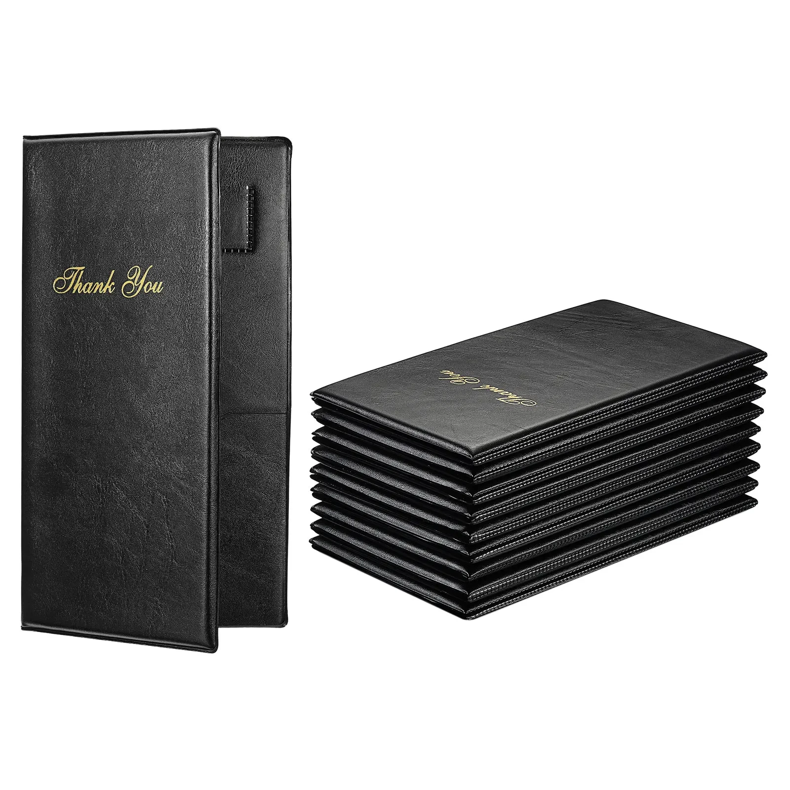 

Restaurant Check Presenters Guest Check Bill Holder with Magnetic Clip PU Leather Check Presenters for Bars Food Service