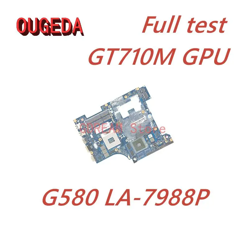 OUGEDA QIWG6 LA-7988P Main board For Lenovo G580 Laptop Motherboard HM76 DDR3 GT710M Video Card Full test