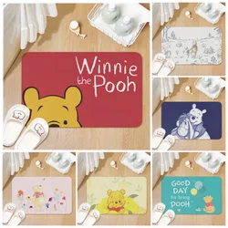 MINISO Disney Winnie The Pooh Super Absorbent Door Mat Diatom Mud Carpet Shower Bath Area Non Slip Rugs for Home Decor Footpad