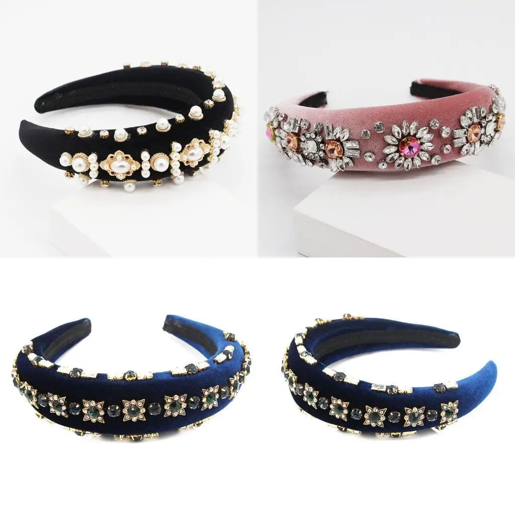 

R1WE Girls Shiny Luxury Hair Band Accessories for Women Party Ornaments