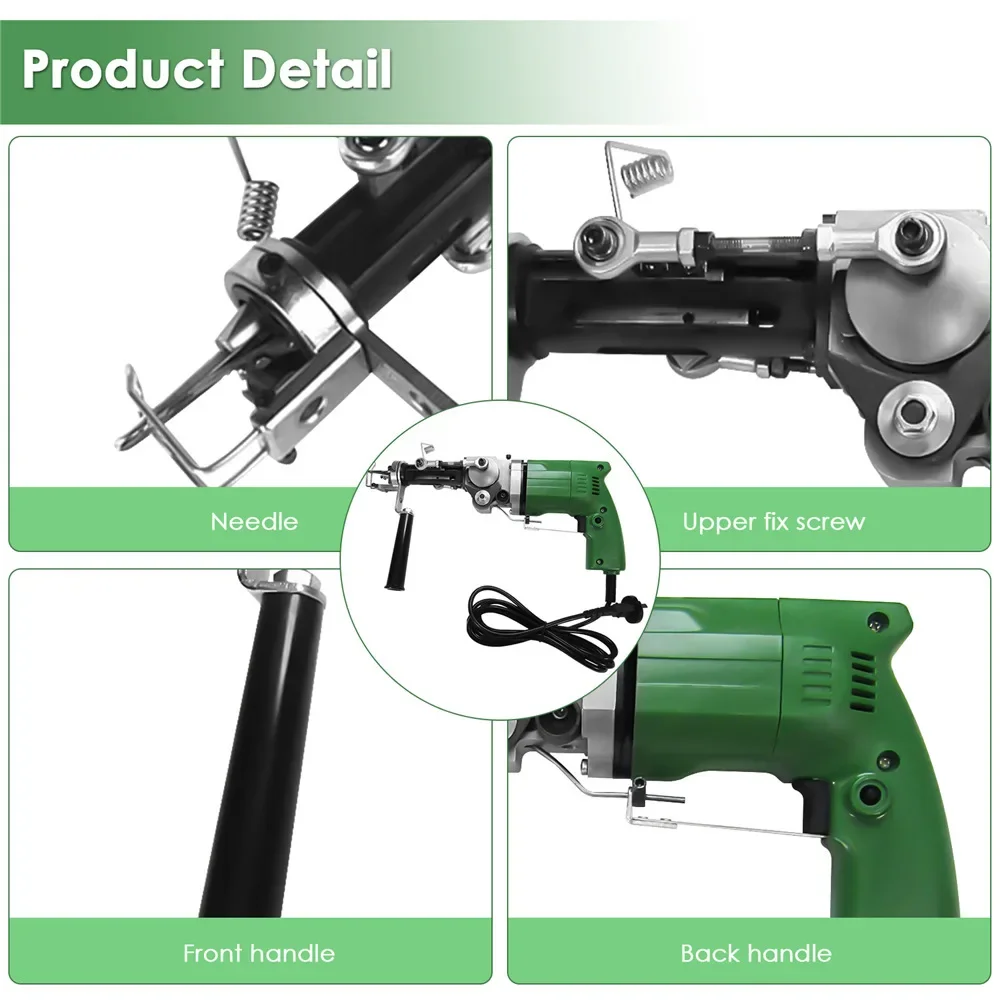 110V-220V Cut and Loop Pile Manual carpet tuft-cutting loom electro-needle electro-gun mechanical tools No load speed