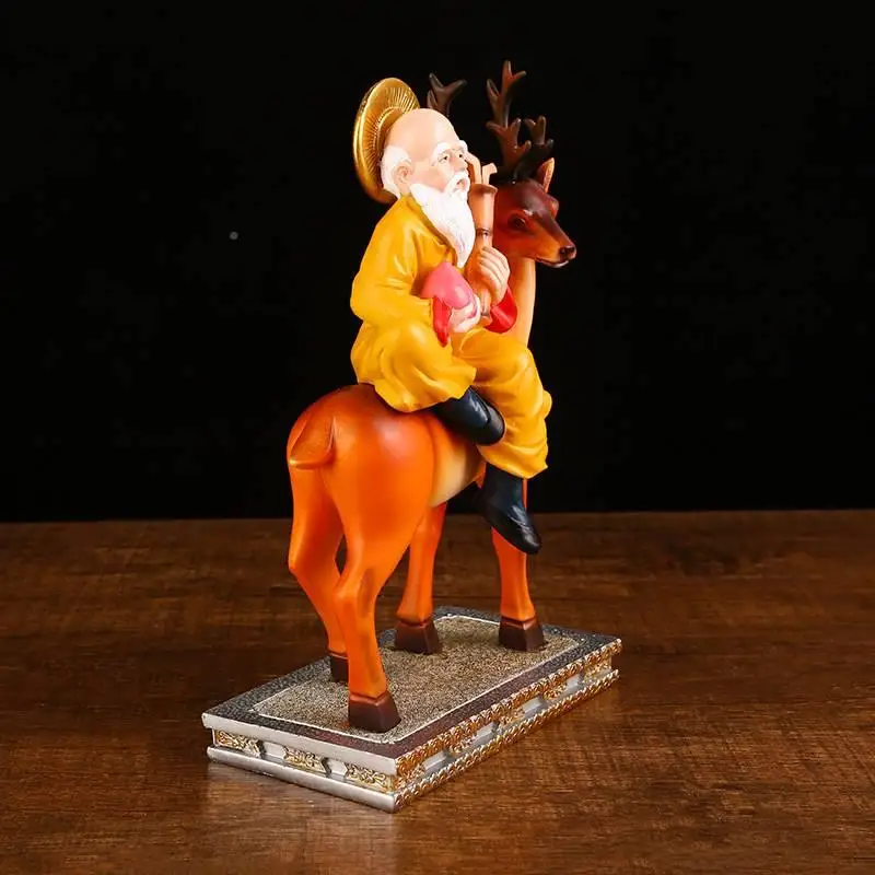 Mythical figure Zhang Guolao riding a deer statue handicrafts entrance study wine cabinet home decoration Buddha room decoration