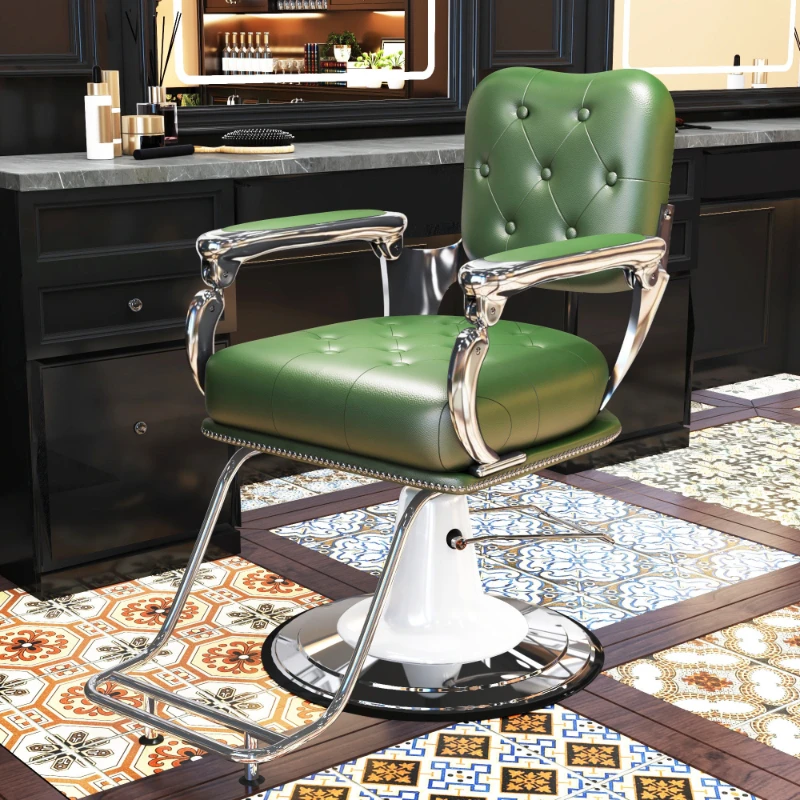 Men's  barber shop chair hair salon high-end European style retro hair cutting chair perm dyeing fotel kosmetyczny Furniture