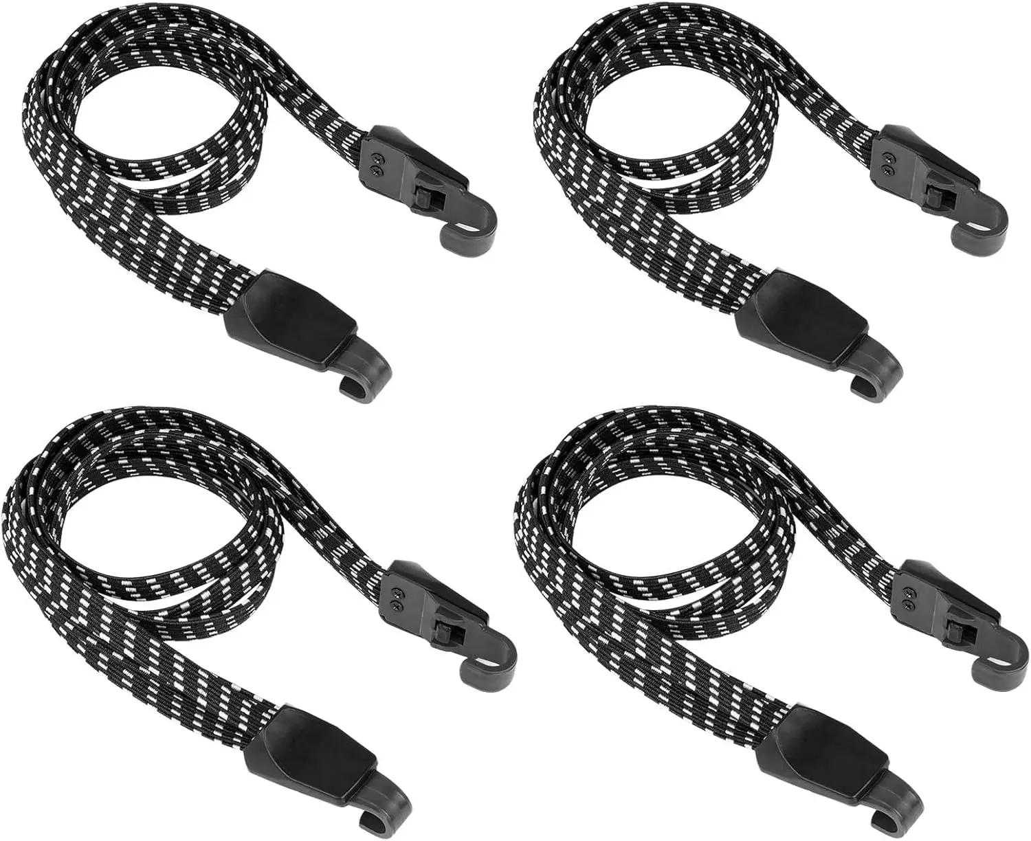 

4pcs Heavy Duty Elastic Luggage Straps Motorcycle Travel Belts Durable Weather Resistant Multipurpose Load