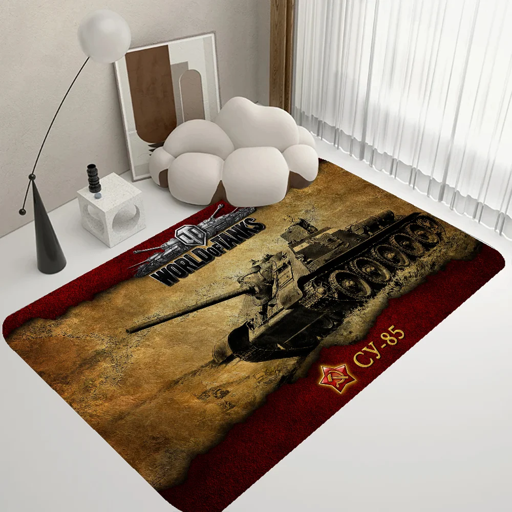 W-World Of T-Tanks Door Mat Cheaper Anti-slip Modern Living Room Balcony Printed Bedside Mats