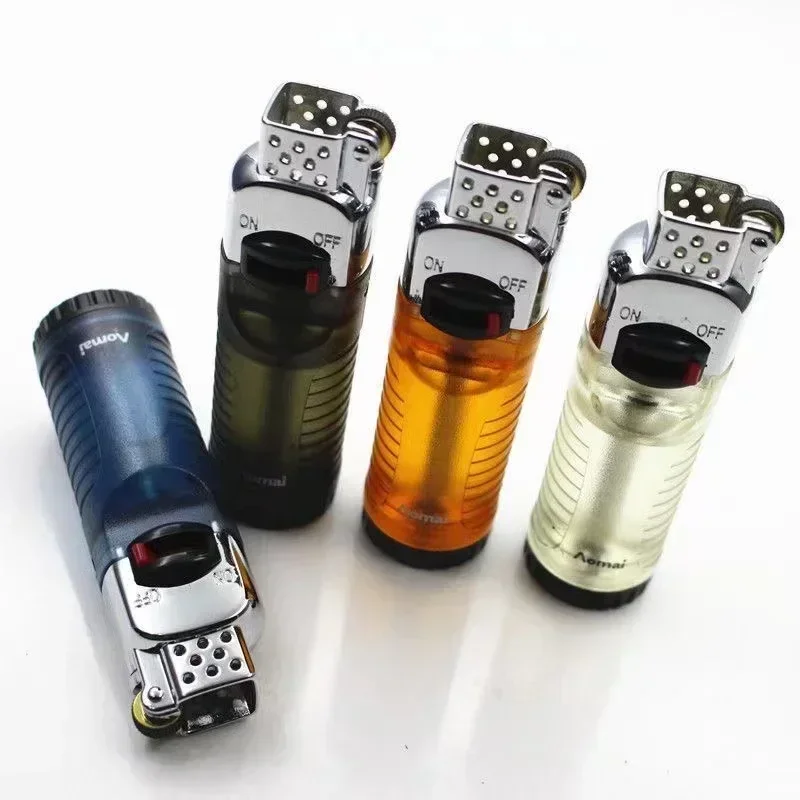 

Magic Blue Flame Grinding Wheel Lighter Metal Butane Gas Flint Lighter Cigarette Lighters Smoking Accessories Gadgets For Men