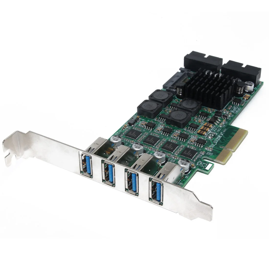 PCI-E PCIE to USB3.0 expansion card independent 4-channel 8-port server industrial camera NEC