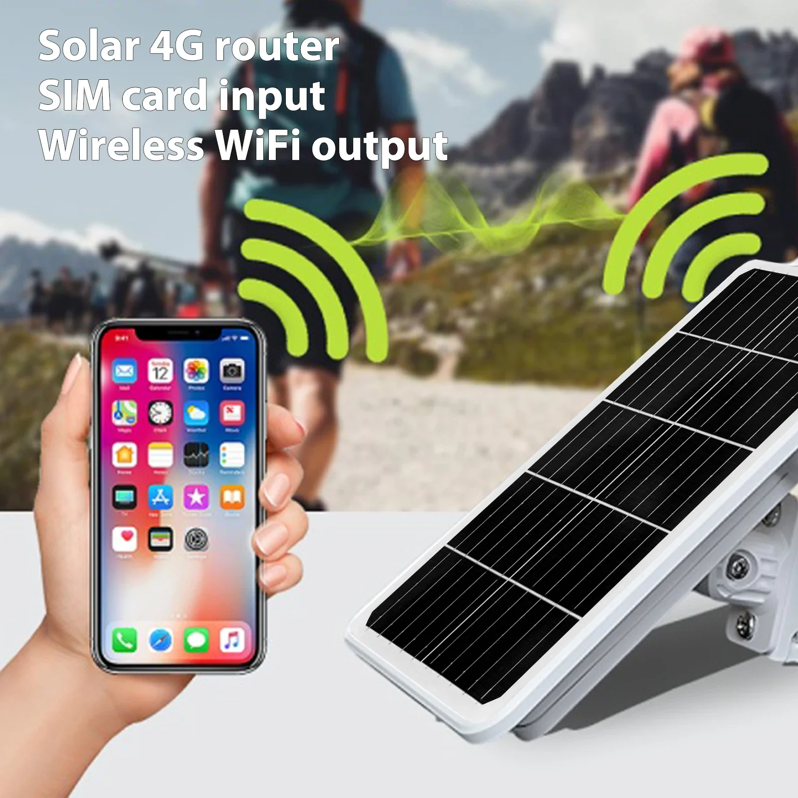 Imagem -05 - Roteador Ip66 à Prova Dágua 4g Solar Powered Tudo em um Wifi Repetidor 15w