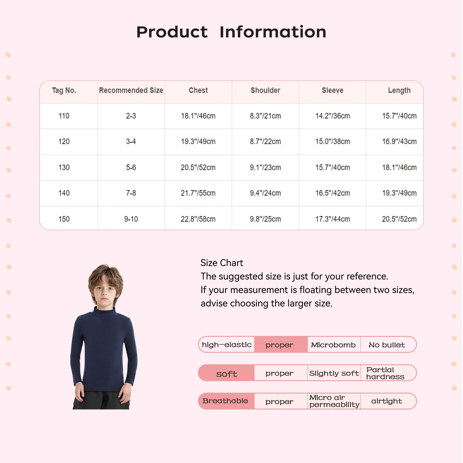 Top termici per bambini e ragazzi, camicia che tocca il fondo, intimo, collo a lupetto, manica lunga, tinta unita, pullover per la pratica della danza classica