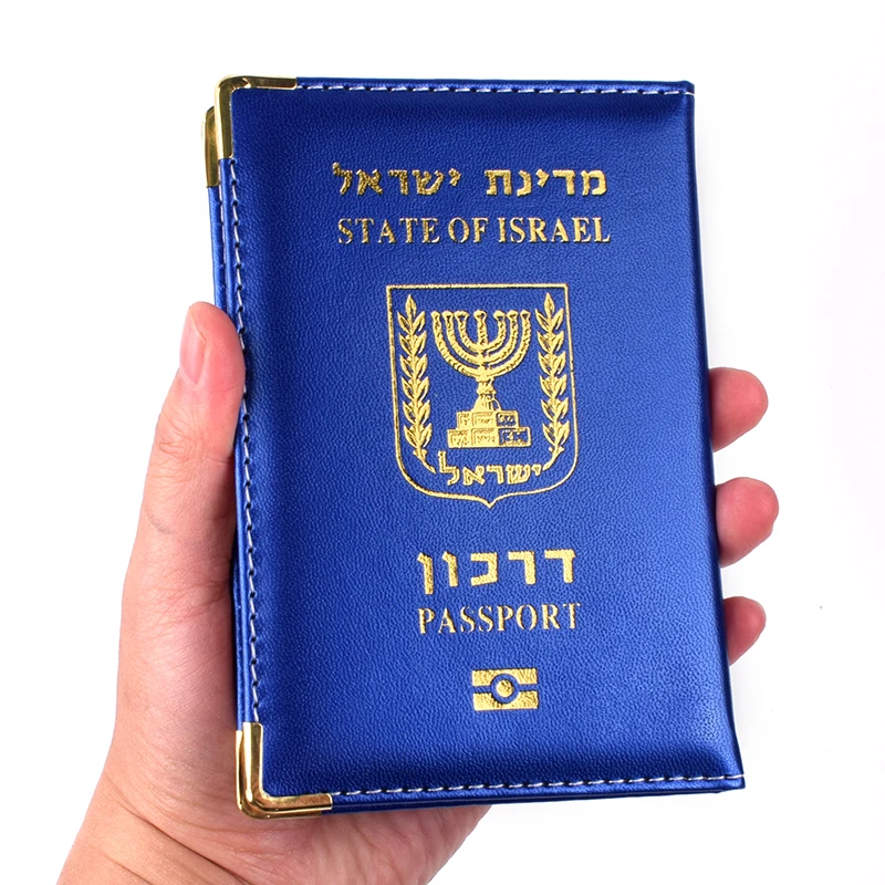 ใหม่ปกหนังสือเดินทางเวลาท่องเที่ยว Israel เคสสำหรับหนังสือเดินทางหนัง PU นิ่มสีชมพูสำหรับผู้หญิงเปิดจากด้านซ้าย