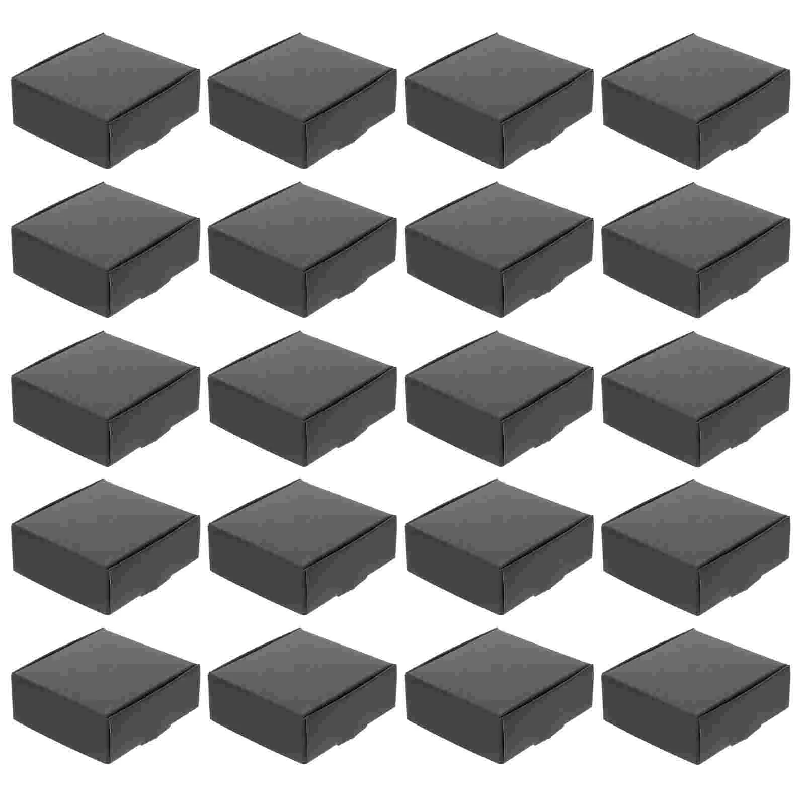 

20 Pcs Clear Boxes for Black Cardboard Gift Presents Jewelry Candy Packing Clothing Gifts