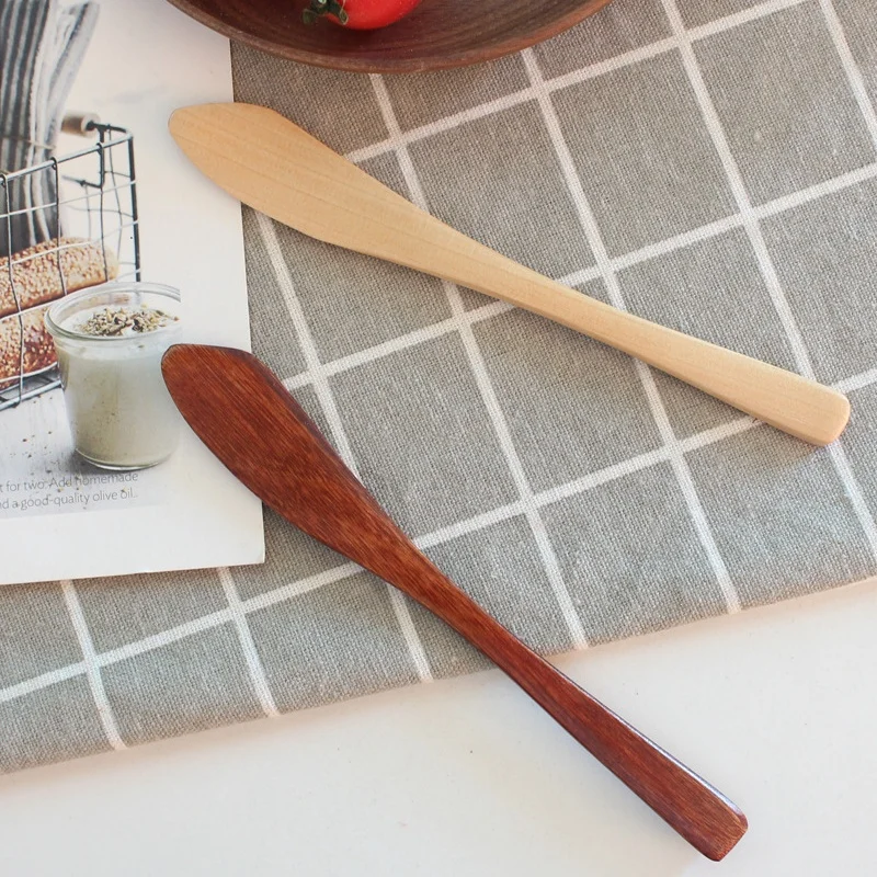 

Japanese-style Solid Wood Jam Knife Butter Knife Natural Bread Knife Cake Smooth Wooden Tableware Kitchen Accessories