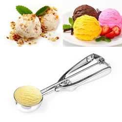 New Kitchen Ice Cream Mash Potato Scoop Stainless Steel Spoon Spring Handle Kitchen Accessories Wholesale 3 size for choose