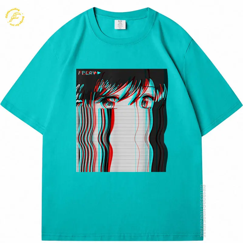 

Vaporwave Aesthetic Sad Anime Girl Ретро Eboy Egirl Harajuku Camiseta Мужская футболка Дизайнерская футболка Мужские футболки с принтом