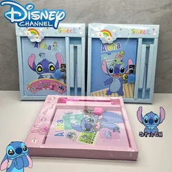 Disney Stitch Diary Set with Lock and Pen Cartoon Kawaii Anime Lilo & Stitch Notebooks Combination Girls Children Birthday Gifts