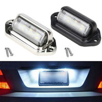 Universal LED Number License Plate Light 12V-24V Lamp Taillight For Cars Truck Trailers Motorcycle RV Boat
