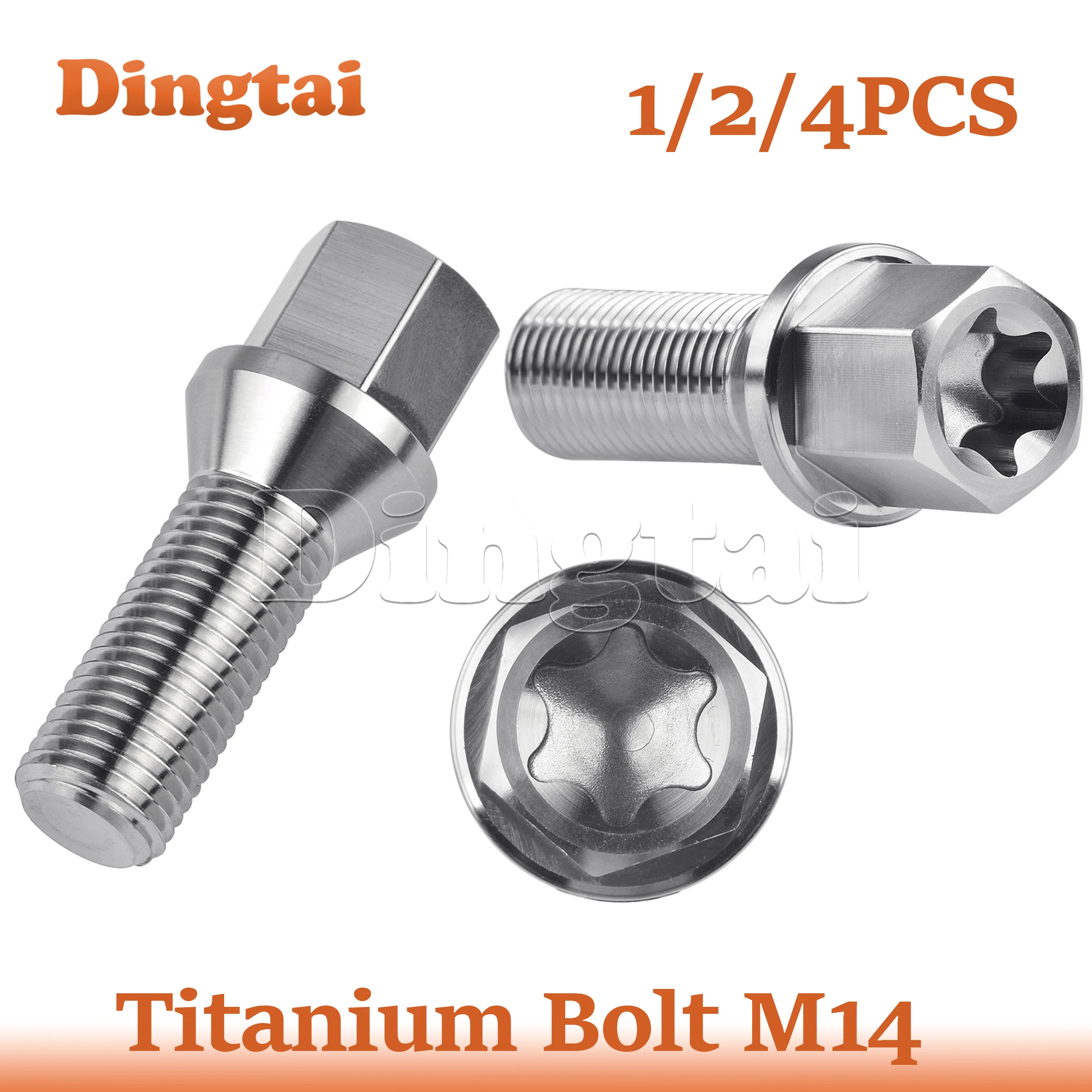 

Dingtai Titanium Bolt 1/2/4pcs M14 Car Wheel Bolt Nut for BMW Disc