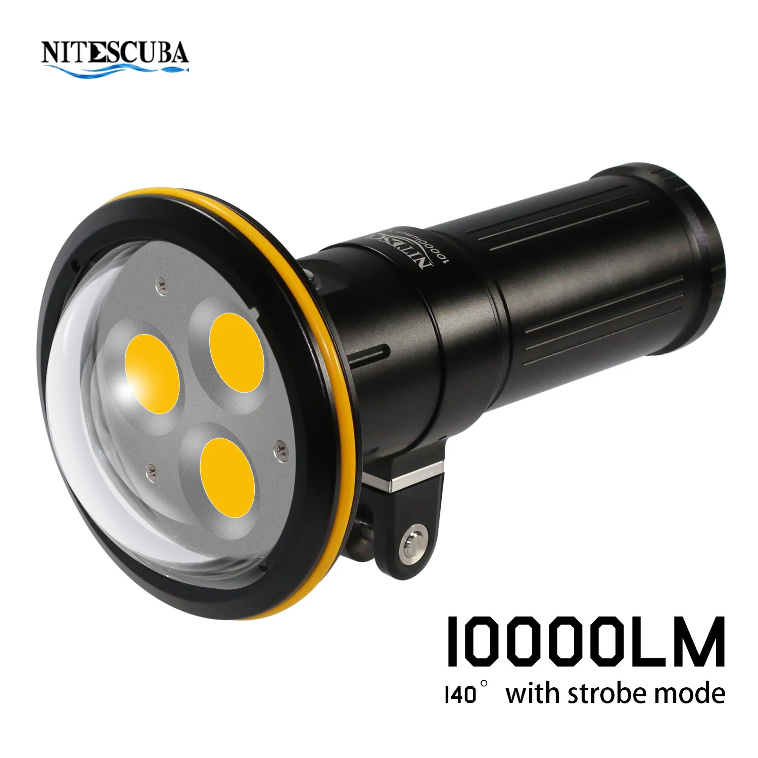 Nitescuba NSV10k COB Led Diving Glare Video Light 10000 Lumen With Strobe Super Wide Angle Continuous Lighting High CRI=90 5600k