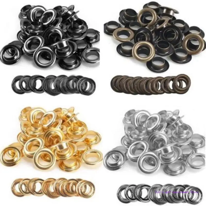 

C63E Grommets Sewing Metal Eyelets 10.5mm Round Inner Hole Grommets DIY Leathercraft