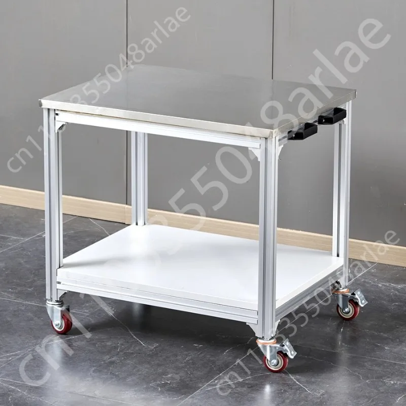 

Aluminum alloy workbench workshop Stainless steel cartcart Multifunctional anti-static turnover car