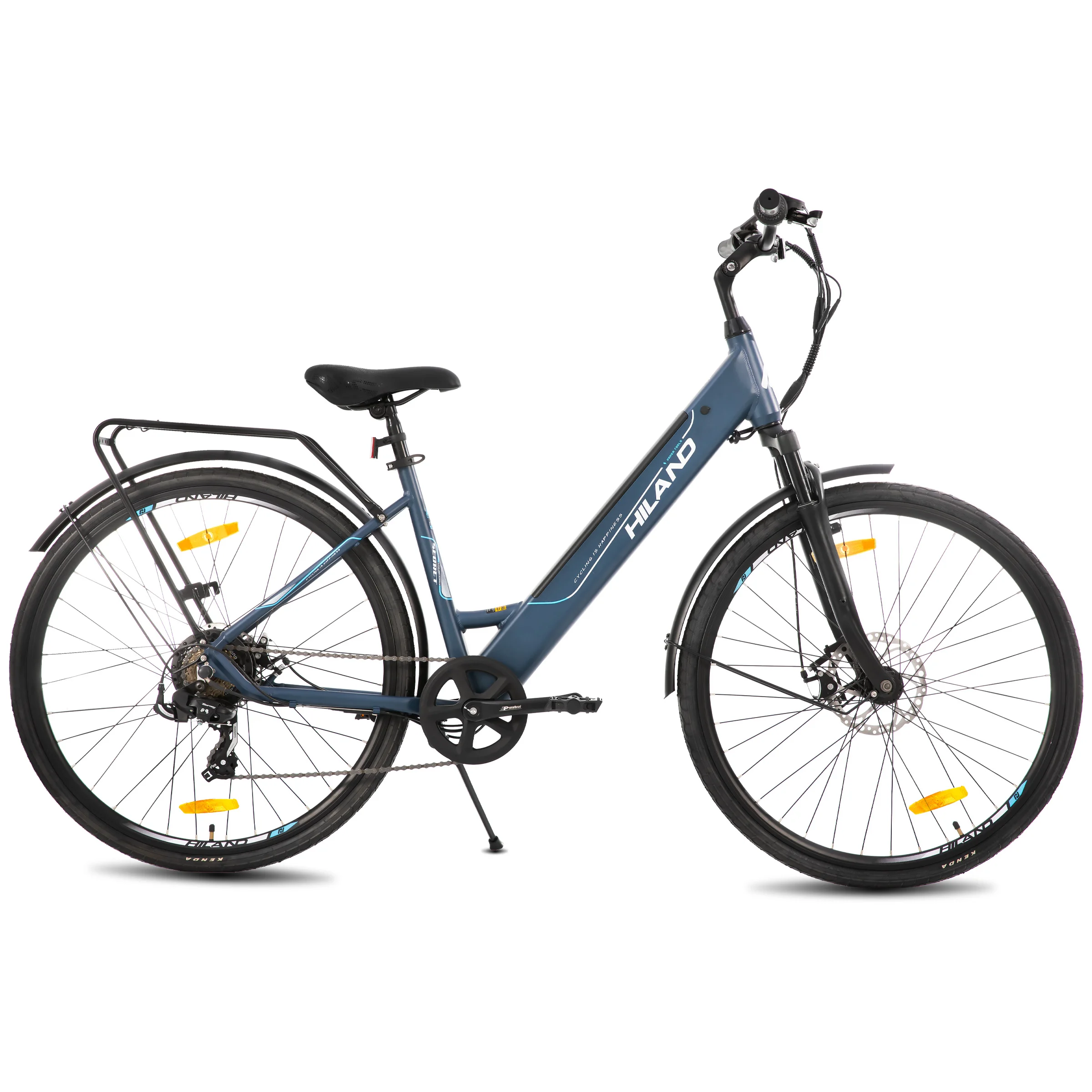 HILAND electric road bike, detachable lithium battery, commuting electric bike, Including shelves, 250W, with LCD display