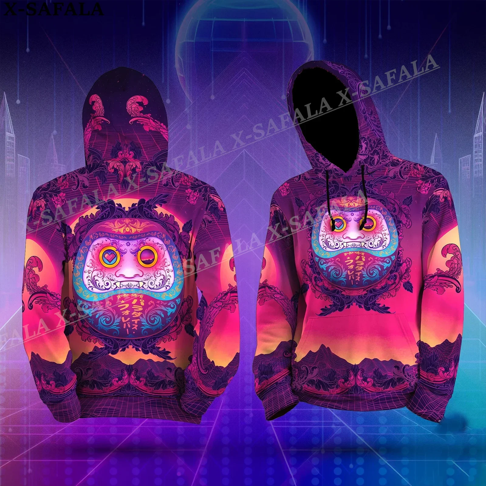 

Japanese Psychedelic Daruma 3D Print Zipper Hoodie Man Female Pullover Sweatshirt Hooded Jacket Jersey Coat Tracksuits-6