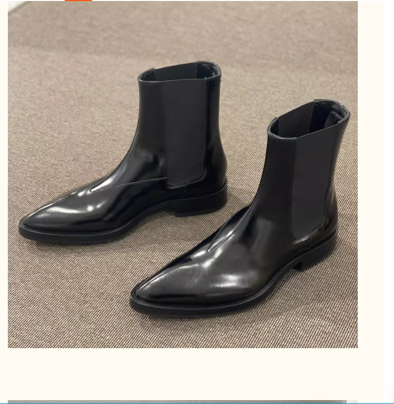 

AIYKAZYSDL ботильоны из сращенной кожи, мотоциклетные современные ботинки в стиле вестерн, модная обувь на плоском каблуке, уличная одежда без шнуровки для женщин