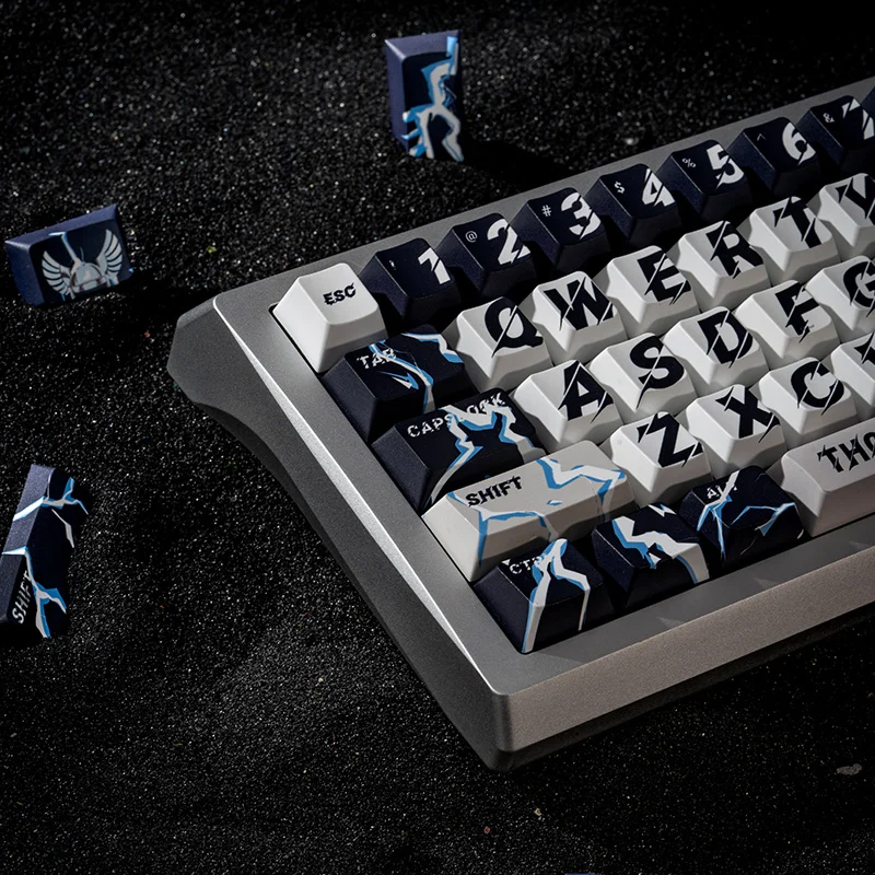 Imagem -04 - Sound of Thunder Theme Keycap Grupo Boné de Teclado Personalizado Personalizado Cherry Profile Gaming Keycap para Teclado Mecânico 142 Teclas