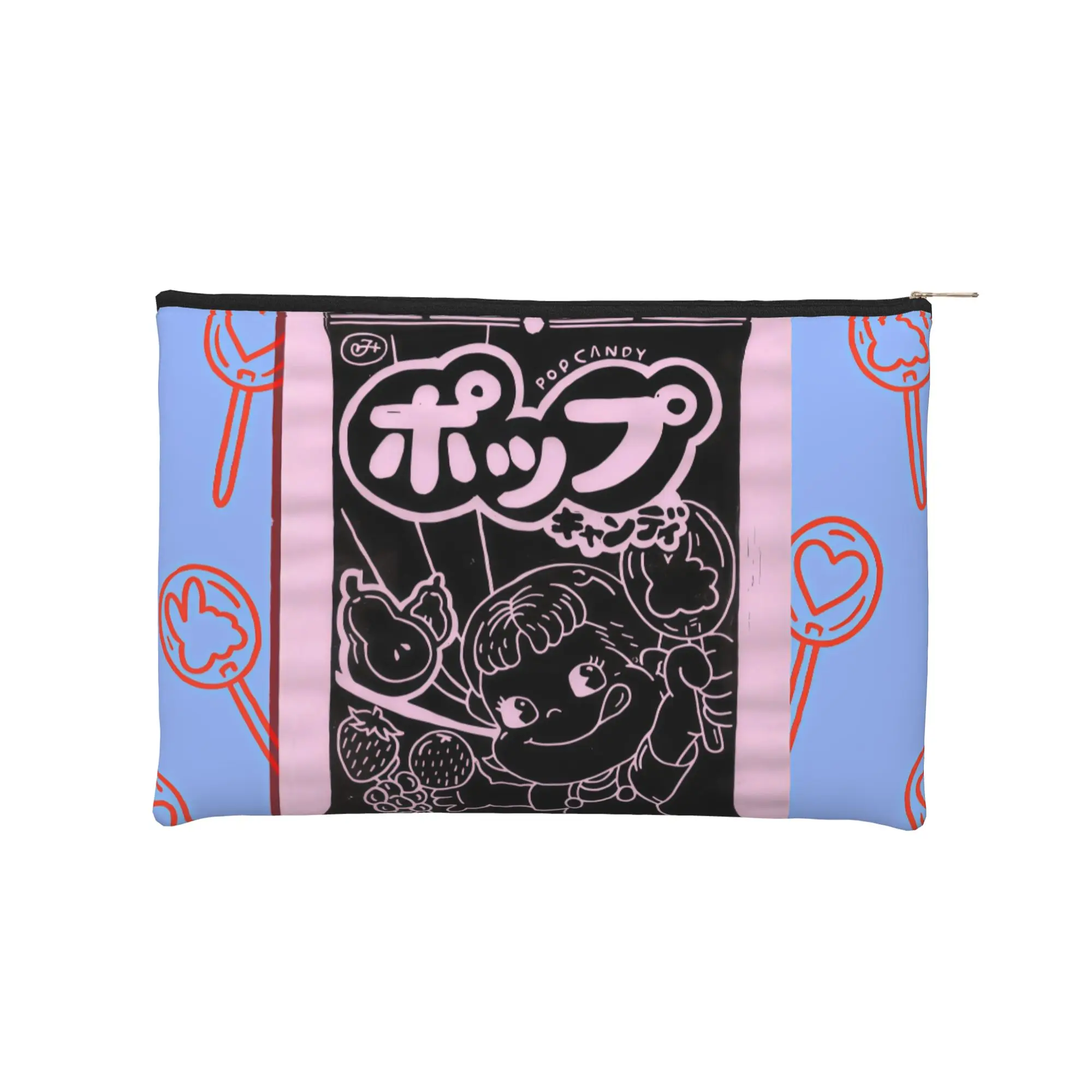 Fujiyaa Foldable Retro Lollipop Candy Makeup Bag Toiletry Bag with Zipper Cosmetic Pouch