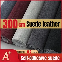 Suede Leather Fabric for Car Truck Interior Renovate,Velvet Self-adhesive Leather Repair Stickers,20-50x300cm Suede Leathercraft