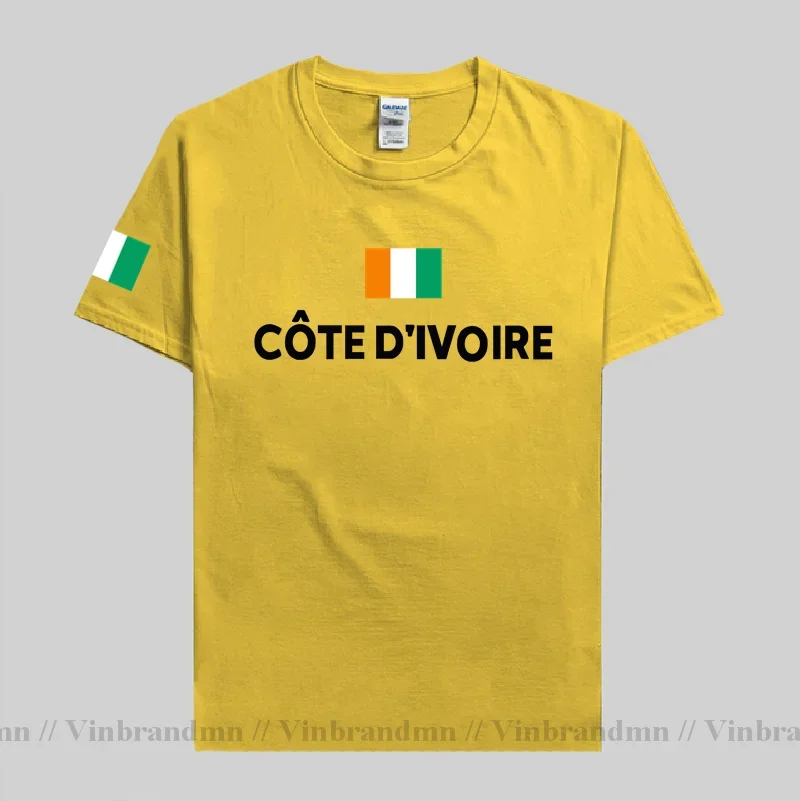 Cote d'Ivoire Ivory Coast Mens Tshirt Fashion Jersey Nation Team 100% Cotton T-shirts Clothing Sporting Tee CIV Ivorian Ivoirian