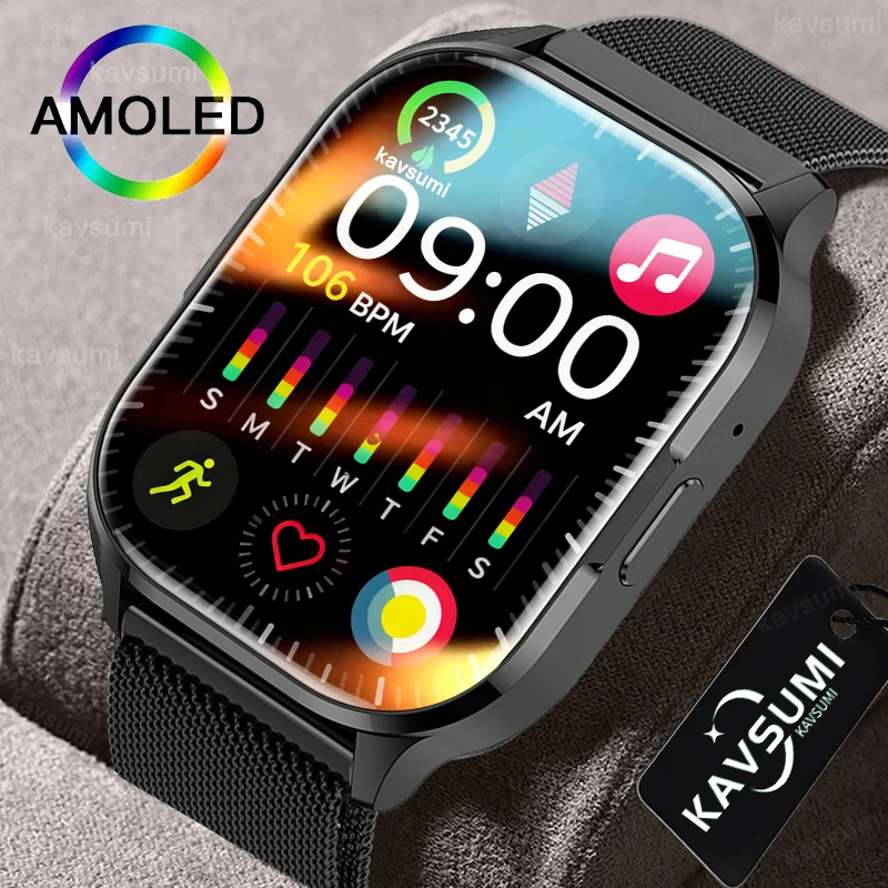 

New Women Smartwatch AMOLED Screen Bluetooth Call NFC Sport Watch health Sport Music Women Smart Watch for Women 2.01inch lady