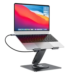Laptop Docking Station Stand Laptop Stand with USB Hub for Macbook/HP/Dell/Lenovo USB 3.0 HDMI Ethernet PD 100W Audio Jack TF/SD