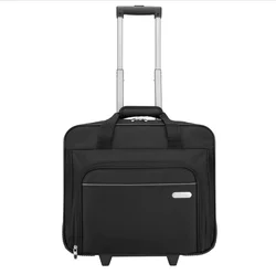 Men Softside Business Travel Suitcase 18 inch Oxford Laptop Travel uggage bag with wheels Carry on rolling luggage Suitcase bag