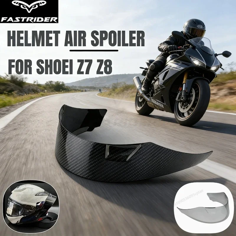 HOT For Shoei Z7 Z8 Full-face Helmet Transparent Fixed Wind Tail Fin Air Spoiler Modified Accessories