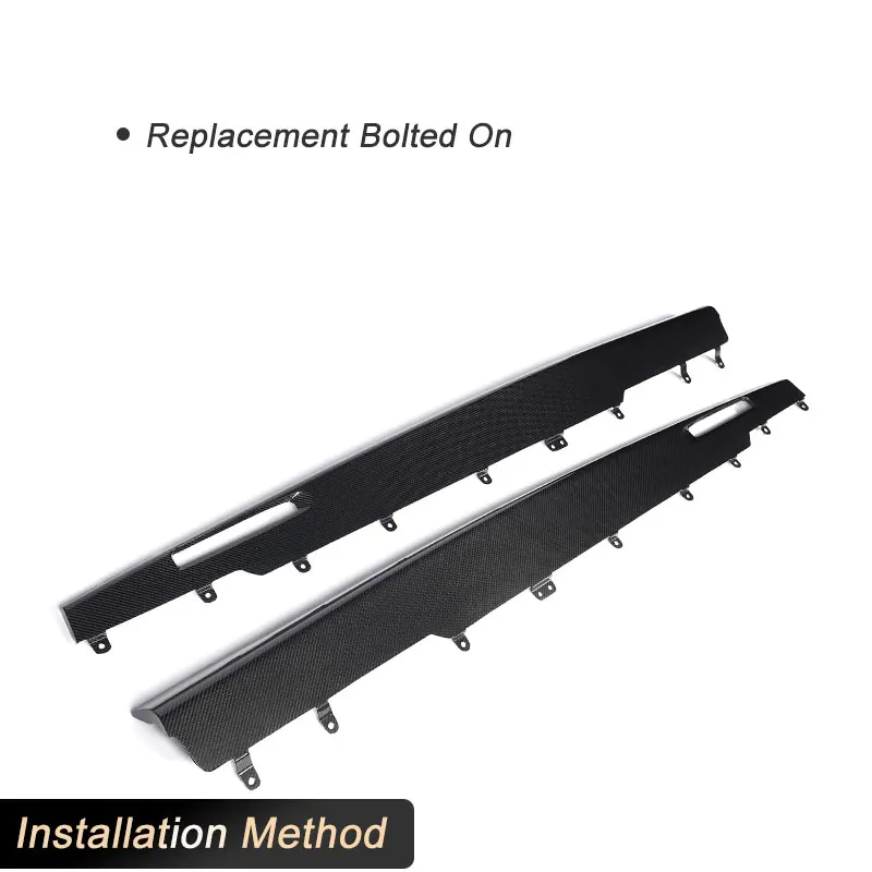 ملحقات التنانير الجانبية للسيارة Prepreg الكربون الجاف لسيارات BMW X6M F96 LCI 2023 2024 سباق الجانب مصد الباب المئزر الشفاه المفسد مجموعات الجسم #6