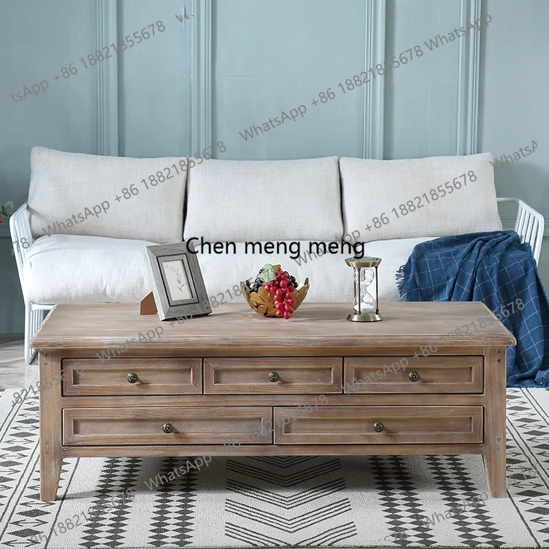 

Wooden Retro Coffee Tables French Style Modern Restaurant Minimalist Coffee Tables Advanced Home Furniture Couchtisch