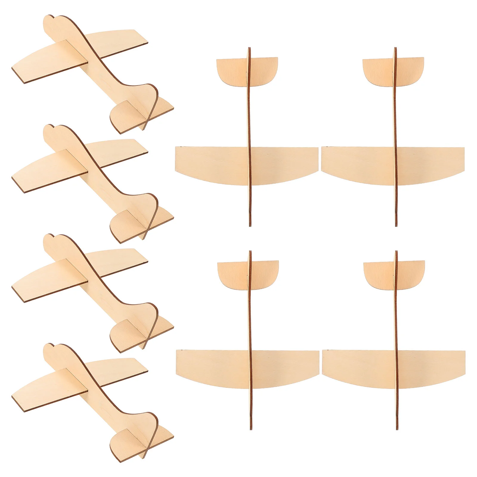 24 Pcs Wooden Airplane Decoration Airplanes Graffiti Crafts Unfinished Model For DIY Toy