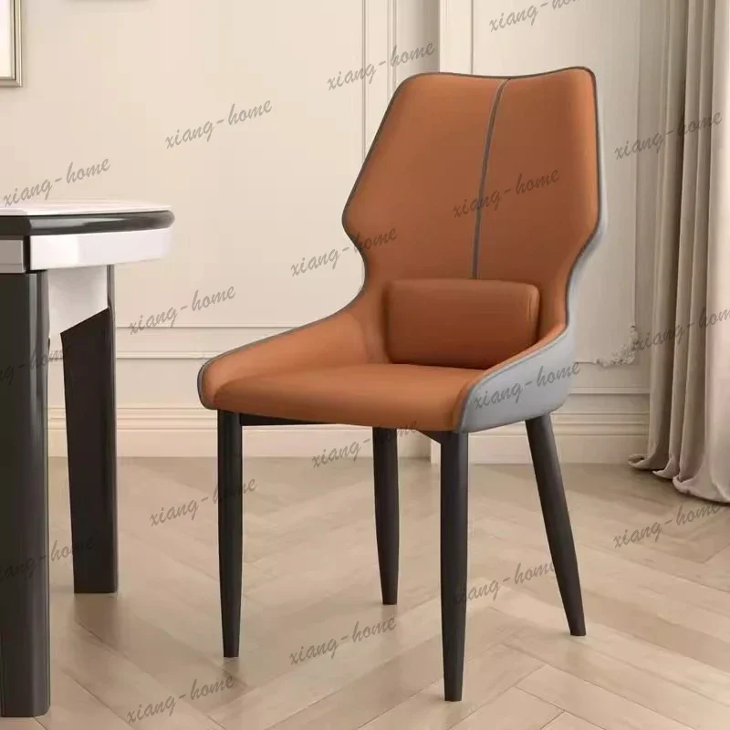 LSMinimalist Nordic Dining Chair Cover Pu Design Plastic Restaurant Dining Chair Nordic Modern Sillas Para Comedor Home Furnitur